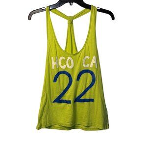 VTG Hollister Small Neon Green HCO CA Graphic Tank Top Y2K Summer Racerback